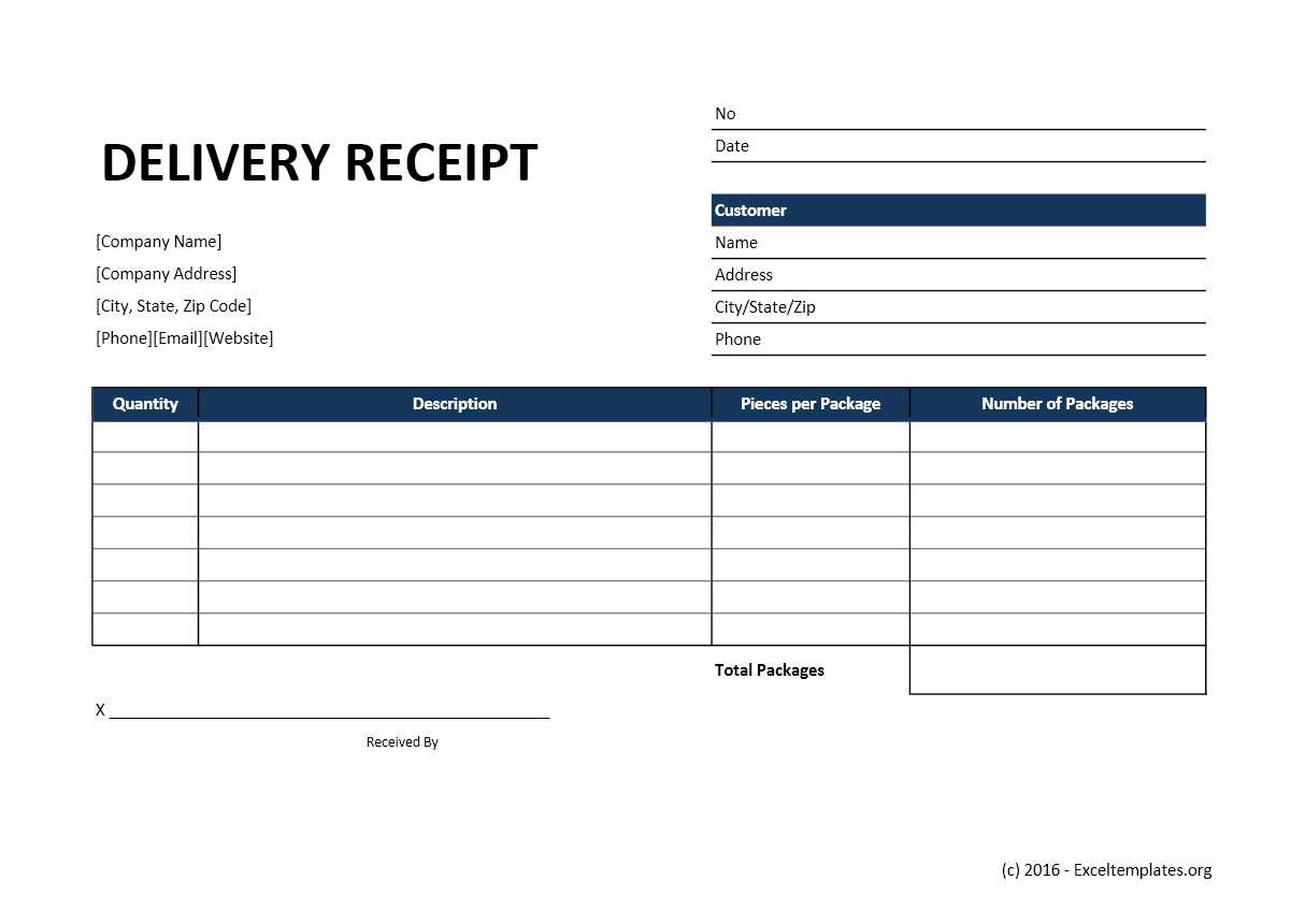 excel shipping form